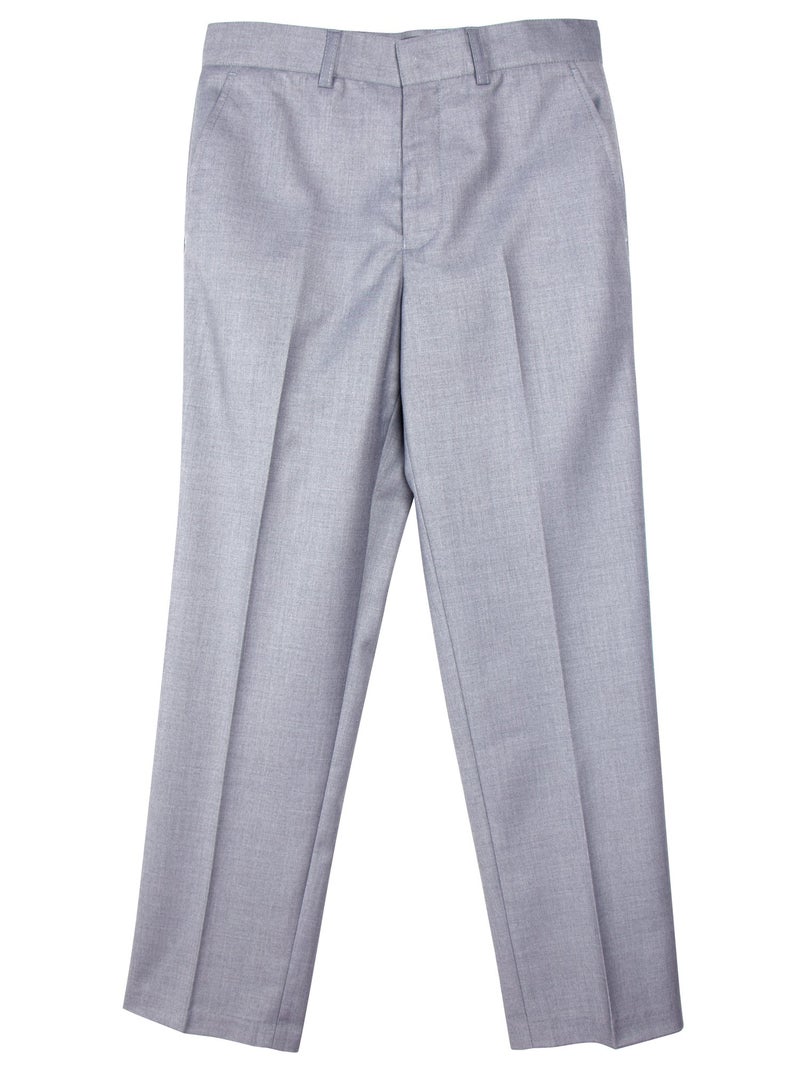Spring Notion Boys' 4-Piece Suspender Outfit Light Grey & White Set w/Grey Suspenders 6 - Image 4